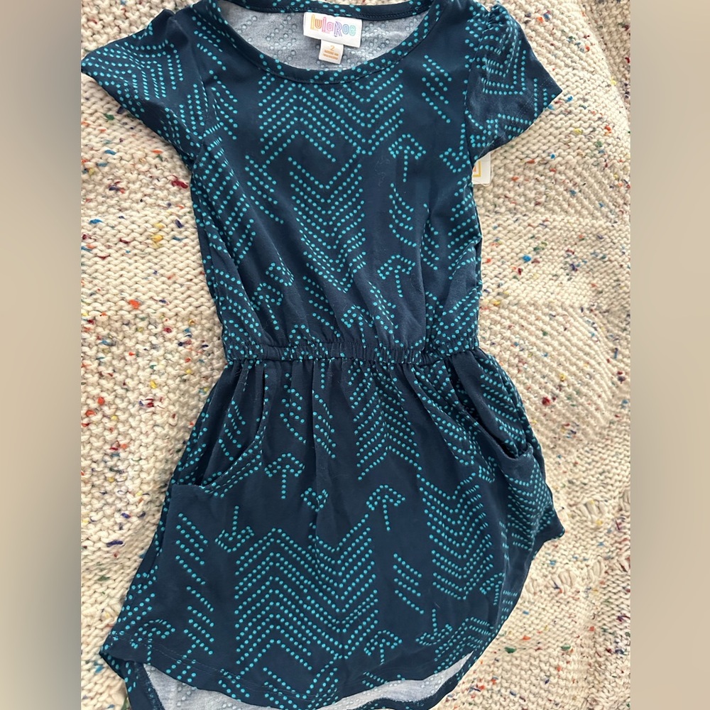 LuLaRoe Mae Dress Girls Size 2 Discontinued NWT